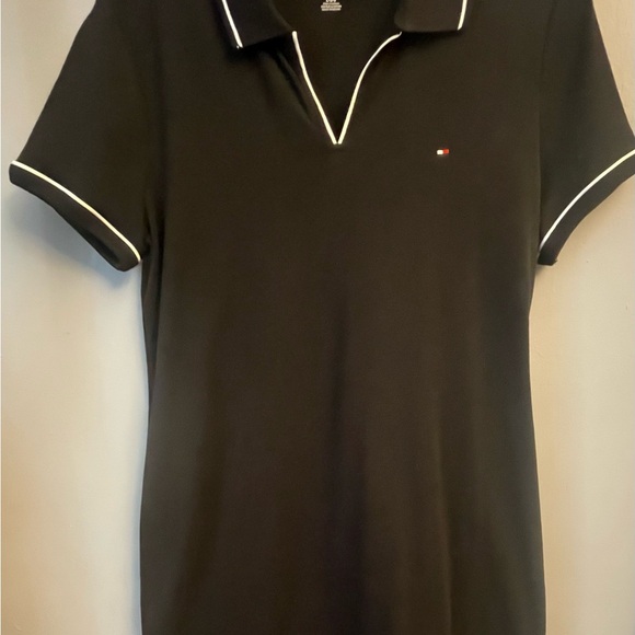 Tommy Hilfiger Women's Stretch Cotton Black Polo Dress Size L - Picture 4 of 7